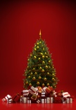 Viele Geschenke zu Weihnachten unter Christbaum